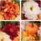 24 Inch Fall Wreaths with Pumpkins, Maple Leaves & Peonies